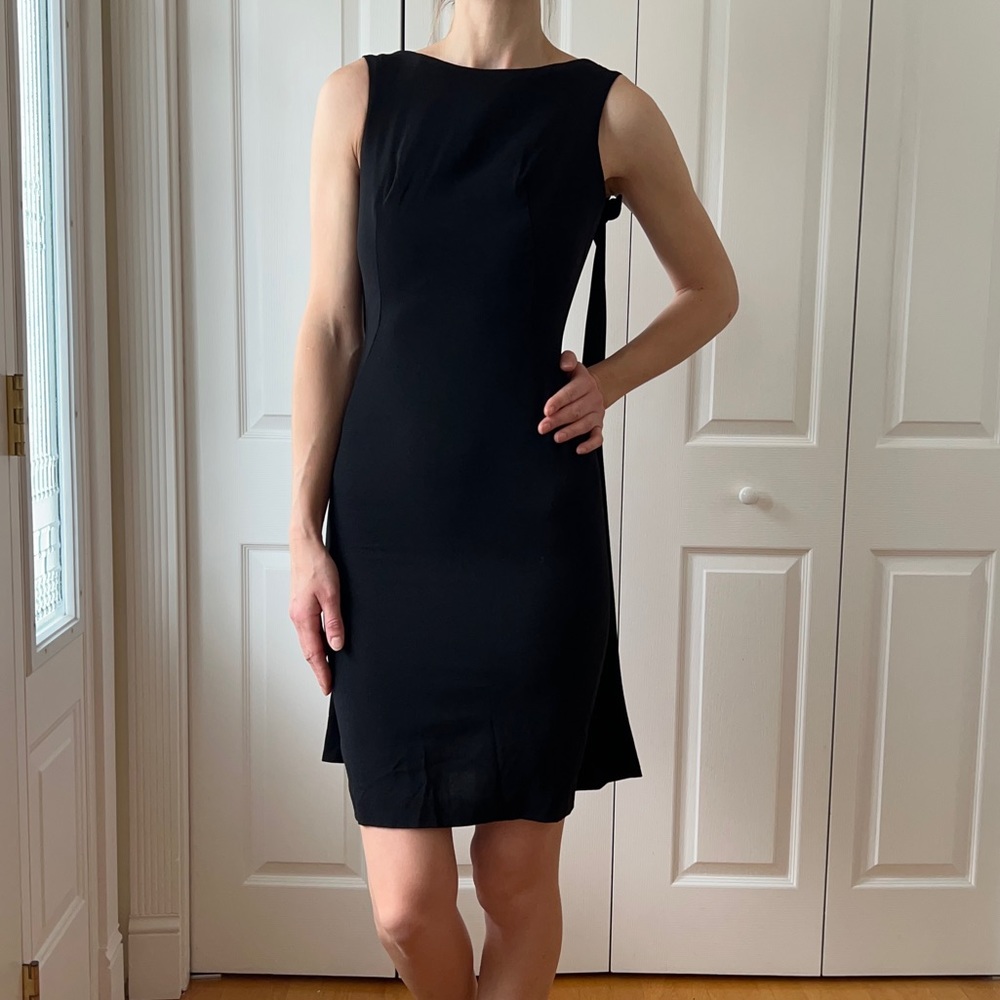 Vintage Watteau Back Cocktail Dress